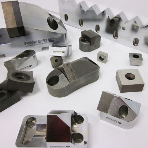 Single-shaft shredder cutting blade - POVELATO SRL - single shaft / for paper / for plastic materials