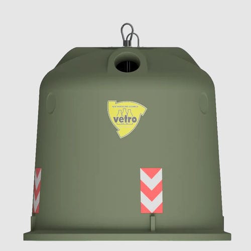 Plastic waste bin - ECOBELL 3100 - ROPLAST SRL - crane-lift / recycling