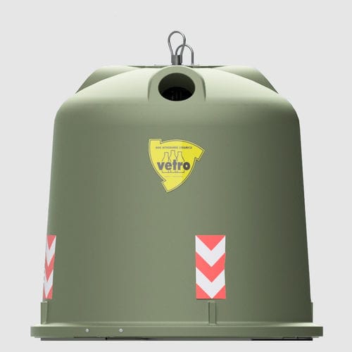 Plastic waste bin - ECOBELL 3300 - ROPLAST SRL - crane-lift / recycling
