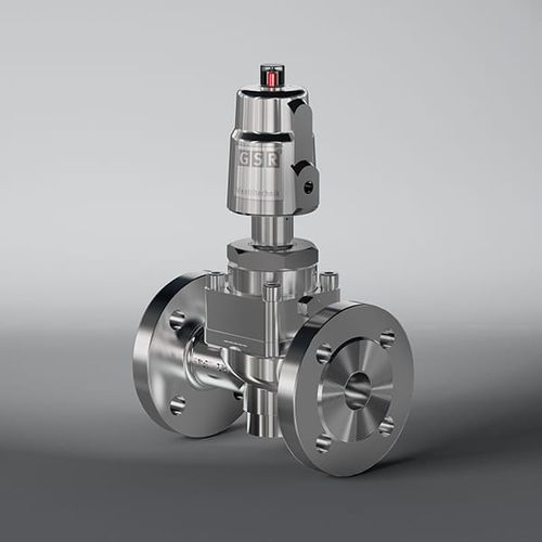 Piston valve - 26 - GSR Ventiltechnik GmbH & Co. KG - pneumatically-operated / for gas / flange