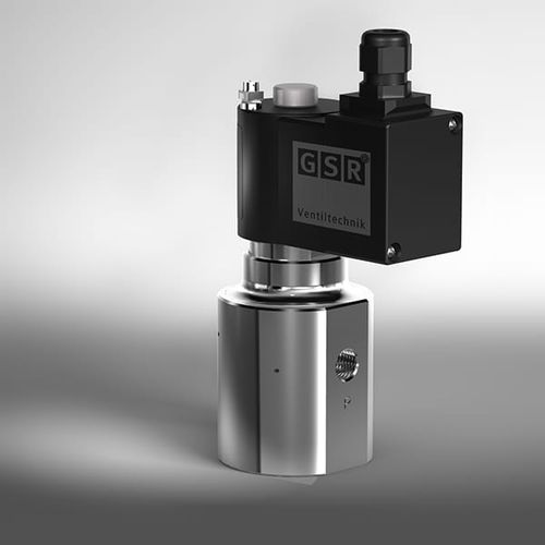 2-way solenoid valve - 3/071 - GSR Ventiltechnik GmbH & Co. KG - threaded / stainless steel / piston