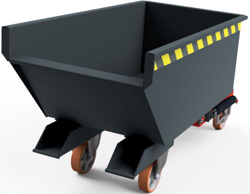 Bulk material container - KKB series - Karl H. Bartels GmbH - metal / 4-wheel / tilting