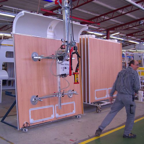 Glass plate vacuum lifting device - AERO-LIFT - for sheet metal / for wooden sheets / for flat parts