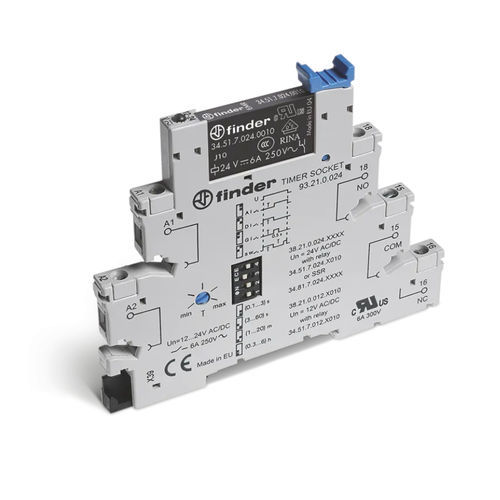 DC solid state relay - 3821 series - FINDER S.p.A. con unico socio - AC / 1 NO/NC / interface