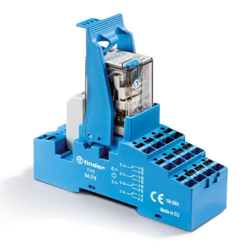 DC relay module - 58P4 series - FINDER S.p.A. con unico socio - AC / DIN rail mounted / with LED indicator
