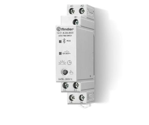 Digital time switch - 12.C1 - FINDER S.p.A. con unico socio - with built-in astronomical clock / DIN rail