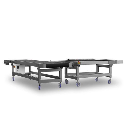 Flat sheet metal conveyor system - CSR - Q-Fin Quality Finishing Machines - for machines / automated / floor-mounted