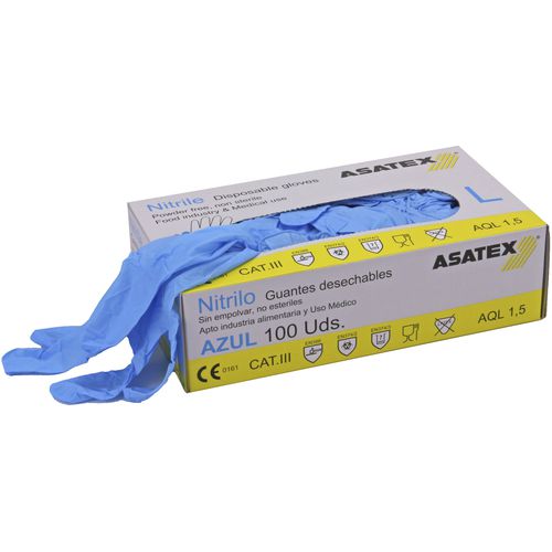 Work glove -  ENHU35-24 - Asatex AG - mechanical protection / nitrile / disposable