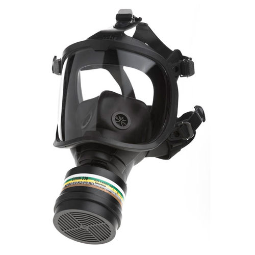 Full-face respirator - IDEA series - D.P.I. s.r.l. - single-filter / with valve / pressure