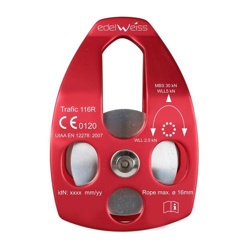 Roller pulley - TRAFIC 116R - Edelweiss S.A. - alloy / mobile / with ball bearing