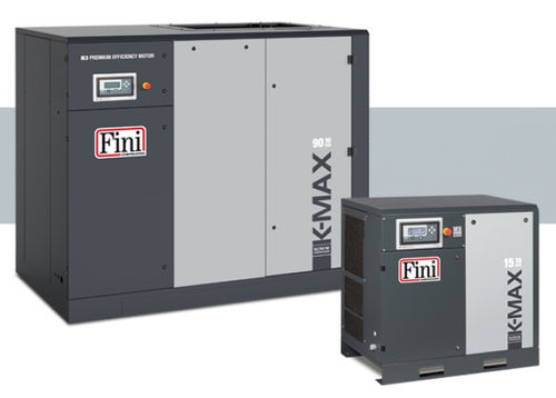 Screw compressor - K-MAX series - FINI - air / electrically-powered / stationary