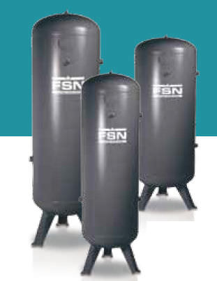 Compressed air tank - FINI - metal / storage / vertical
