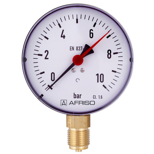 Dial pressure gauge - RF40 D201 - AFRISO-EURO-INDEX - G 1/4 / G 1/8 / brass