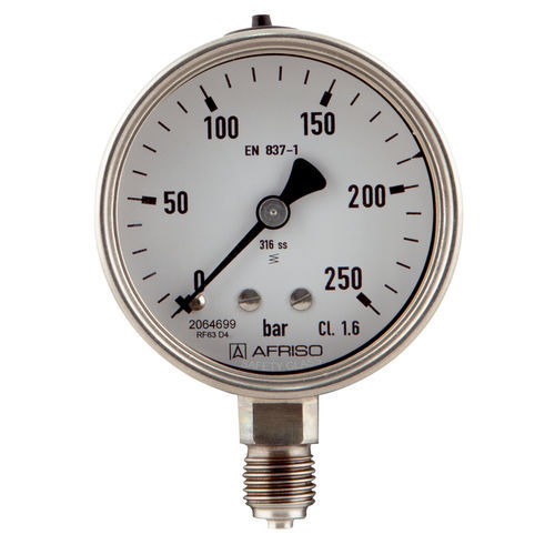 Dial pressure gauge - RF63Ch D402 - AFRISO-EURO-INDEX - G 1/4 / G 1/2 / stainless steel