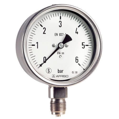Dial pressure gauge - RF63SiGly D802 - AFRISO-EURO-INDEX - G 1/4 / G 1/2 / stainless steel