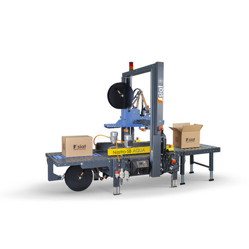 Double-flap case sealing machine - NASTRO-SB&trade; AQUA series - SIAT - adhesive tape / semi-automatic