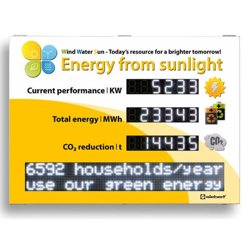 Solar-powered display - XC490-SCW-N-04 - Siebert Industrieelektronik GmbH - LED / alphanumeric / numeric