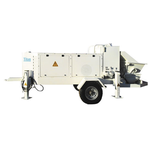 Trailer-mounted concrete pump - EBP60 - Titan Makina Ltd. Sti. - for construction / for mining applications