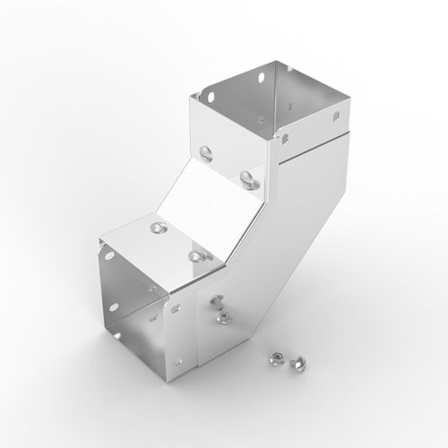 Cabling trunking - P12 50-50 - Electrix International Ltd - polished stainless steel / modular / rigid