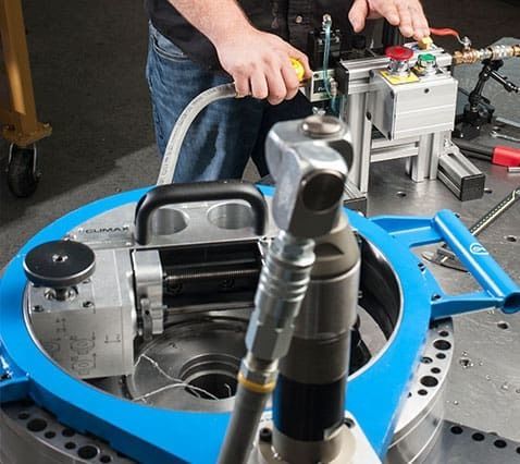 Pneumatic flange facer - FF1200 - CLIMAX - with OD-clamping / automatic