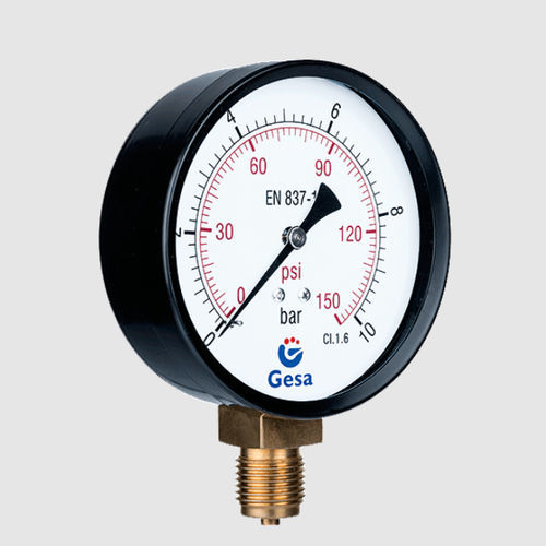 Relative pressure gauge - M0201 series - GESA TERMOMETROS - dial / threaded / flange