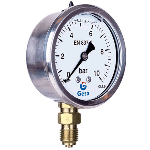 Relative pressure gauge - M0301 series  - GESA TERMOMETROS - dial / threaded / flange