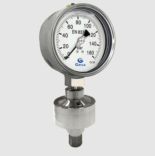 Dial pressure gauge - M0306S103 series - GESA TERMOMETROS - BSP 1/4 / BSP 1/2 / stainless steel