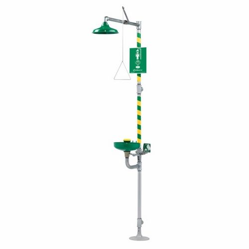 Floor-standing safety shower - PLS1358  - New Pig - with eyewash station