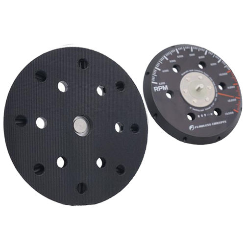 Sanding abrasive disc - 6" 15 HOLES BLACK SHORT NAP - Flawless Concepts