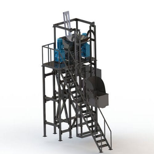 Double shaft shredding machine - V series - vertisa - for waste / paper / tire