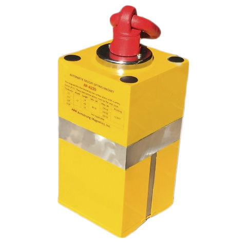 Manually switched permanent lifting magnet - AP-A220 - Armstrong Magnetics Inc. - for sheet metal / portable / rectangular