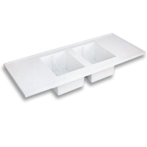 Laboratory bench with sink - TOP1875W543 series - PLASTIFER