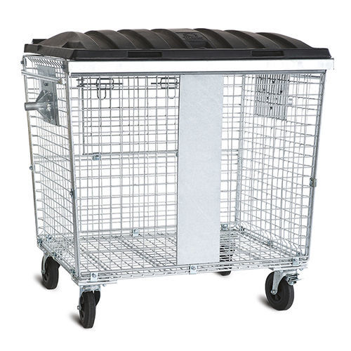 Metal waste container - 1002036 - EUROPE METAL FIL - industrial waste / with lid / 4-wheel