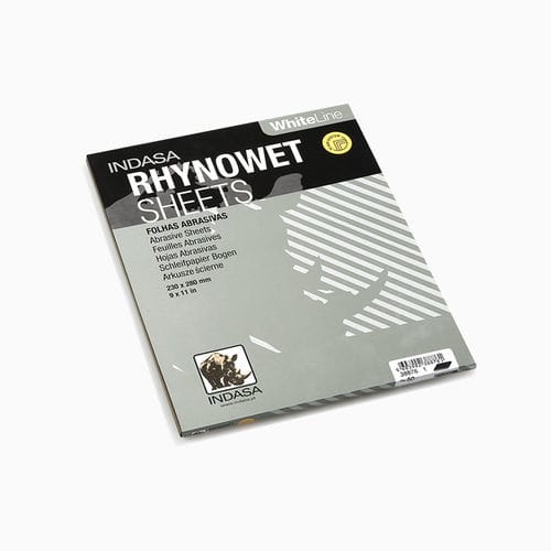 Aluminum oxide abrasive - RHYNOWET WHITE LINE - INDASA - paper / resin / robust