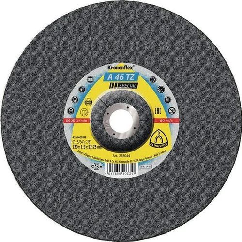 Steel cutting disc - A 46 TZ Special - KLINGSPOR - for stainless steel