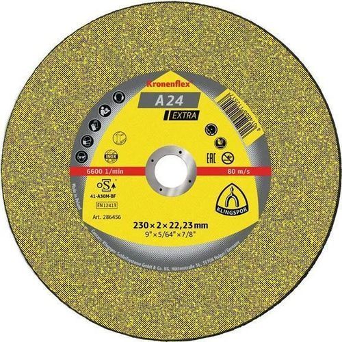 Metal cutting disc - A 24 Extra - KLINGSPOR - aluminum oxide / for stationnary machines / for angle grinder