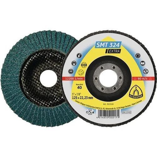 Finishing flap disc - SMT 324 Extra - KLINGSPOR - for stainless steel / zirconium oxide