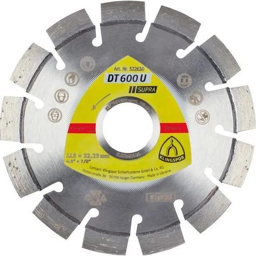 Stone cutting disc - DT600U - KLINGSPOR - for concrete / for ceramics / for granite