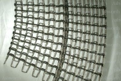 Flexible conveyor belt - Omniflex® - Ashworth Bros - stainless steel / industrial / wear-resistant