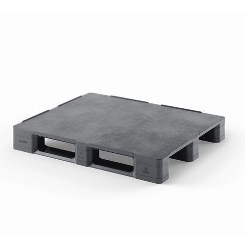 Recycled plastic pallet - Eco US5 (CD-3R) - Cabka - ISO / transport / storage