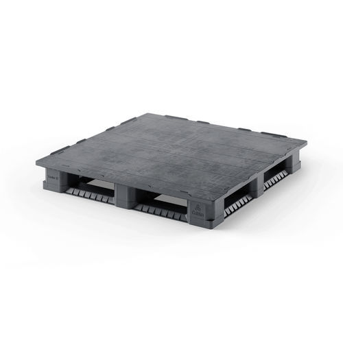 Recycled plastic pallet - Endur S7 (CD-6R) - Cabka - ISO / transport / storage