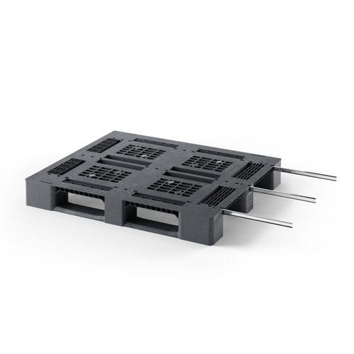 Recycled plastic pallet - Eco i5.2 (OD-3R-3M) - Cabka - metal / ISO / for medium loads