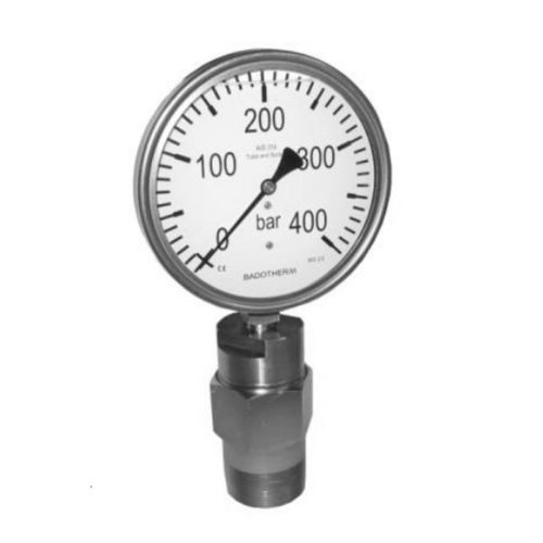 Dial pressure gauge - BDT15 - Badotherm Group - stainless steel / Bourdon tube / for oil