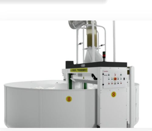 Textile baling press - JSB002 A/B - SAURER SCHLAFHORST - vertical chamber / top-loading / automatic