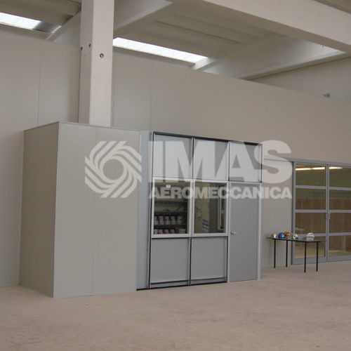 Closed circuit paint booth - IMAS AEROMECCANICA SRL - for parts / heavy equipment / filter