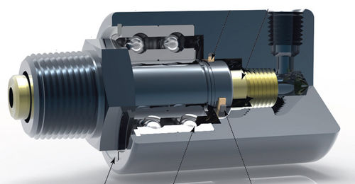 Air rotary union - RU009 - Rotary Systems, Inc. - for oil / for vacuum / 2-passage