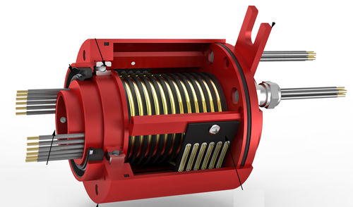 Gold slip ring - SR018 - Rotary Systems, Inc. - anodized aluminum / IP65