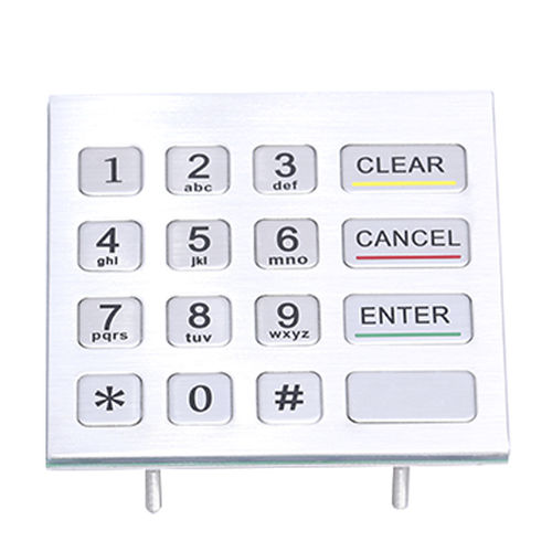 16-key keypad - CT-KPS04-16-TM - NingBo ChenTe electronics Technologies Co.,Ltd - panel-mount / stainless steel / IP65