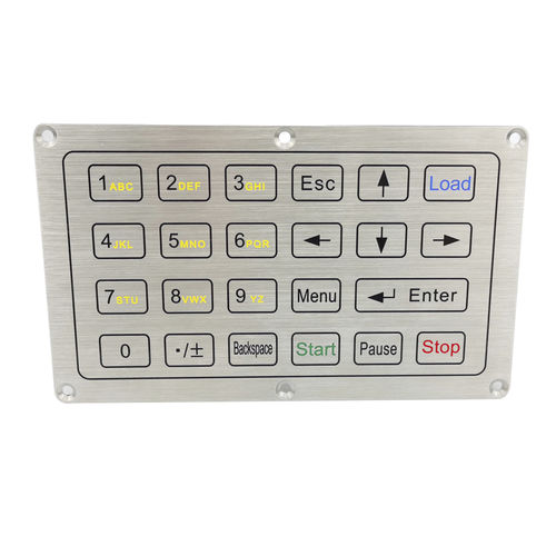 Panel-mount keyboard - CT-KPS25-24-RM - NingBo ChenTe electronics Technologies Co.,Ltd - piezoelectric / 24-key / with touchpad