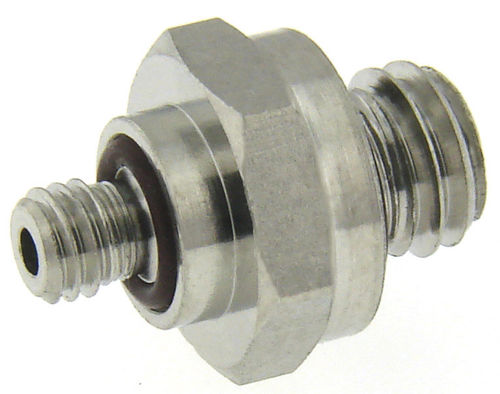 Stainless steel nipple - MN-M3M5-303-. - Beswick Engineering Co, Inc. - threaded / hexagonal / straight